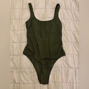 Aerie Cheeky Olive One Piece Suit - Medium